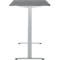Schreibtisch, elektrisch höhenverstellbar, Rechteck, T-Fuss, B 1200 x T 800 x H 720-1200 mm, graphit/silber
