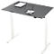 Schreibtisch, elektrisch höhenverstellbar, Rechteck, T-Fuss, B 1200 x T 800 x H 720-1200 mm, graphit/weiss