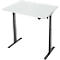Schreibtisch, elektrisch höhenverstellbar, Rechteck, T-Fuss, B 1200 x T 800 x H 720-1200 mm, lichtgrau/schwarz