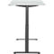 Schreibtisch, elektrisch höhenverstellbar, Rechteck, T-Fuss, B 1200 x T 800 x H 720-1200 mm, lichtgrau/schwarz