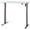 Schreibtisch, elektrisch höhenverstellbar, Rechteck, T-Fuss, B 1200 x T 800 x H 720-1200 mm, lichtgrau/schwarz