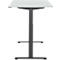 Schreibtisch, elektrisch höhenverstellbar, Rechteck, T-Fuss, B 1200 x T 800 x H 720-1200 mm, lichtgrau/schwarz