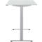 Schreibtisch, elektrisch höhenverstellbar, Rechteck, T-Fuss, B 1200 x T 800 x H 720-1200 mm, lichtgrau/silber