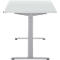 Schreibtisch, elektrisch höhenverstellbar, Rechteck, T-Fuss, B 1200 x T 800 x H 720-1200 mm, lichtgrau/silber