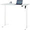 Schreibtisch, elektrisch höhenverstellbar, Rechteck, T-Fuss, B 1200 x T 800 x H 720-1200 mm, lichtgrau/weiss