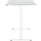 Schreibtisch, elektrisch höhenverstellbar, Rechteck, T-Fuss, B 1200 x T 800 x H 720-1200 mm, lichtgrau/weiss