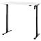 Schreibtisch, elektrisch höhenverstellbar, Rechteck, T-Fuss, B 1200 x T 800 x H 720-1200 mm, weiss/schwarz