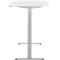 Schreibtisch, elektrisch höhenverstellbar, Rechteck, T-Fuss, B 1200 x T 800 x H 720-1200 mm, weiss/silber