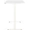 Schreibtisch, elektrisch höhenverstellbar, Rechteck, T-Fuss, B 1200 x T 800 x H 720-1200 mm, weiss/weiss