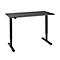 Schreibtisch, elektrisch höhenverstellbar, Rechteck, T-Fuß, B 1300 x T 650 x H 715-1205 mm, graphit/schwarz