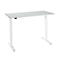 Schreibtisch, elektrisch höhenverstellbar, Rechteck, T-Fuss, B 1300 x T 650 x H 715-1205 mm, lichtgrau/weiss 