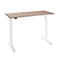 Schreibtisch, elektrisch höhenverstellbar, Rechteck, T-Fuß, B 1300 x T 650 x H 715-1205 mm, Wildeiche/weiß
