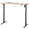 Schreibtisch, elektrisch höhenverstellbar, Rechteck, T-Fuss, B 1300 x T 650 x H 720-1200 mm, Ahorn-Dekor/schwarz