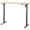 Schreibtisch, elektrisch höhenverstellbar, Rechteck, T-Fuss, B 1300 x T 650 x H 720-1200 mm, Ahorn-Dekor/schwarz