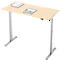 Schreibtisch, elektrisch höhenverstellbar, Rechteck, T-Fuss, B 1300 x T 650 x H 720-1200 mm, Ahorn-Dekor/silber