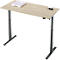 Schreibtisch, elektrisch höhenverstellbar, Rechteck, T-Fuss, B 1300 x T 650 x H 720-1200 mm, Eiche-Dekor/schwarz