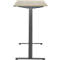 Schreibtisch, elektrisch höhenverstellbar, Rechteck, T-Fuss, B 1300 x T 650 x H 720-1200 mm, Eiche-Dekor/schwarz