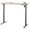 Schreibtisch, elektrisch höhenverstellbar, Rechteck, T-Fuss, B 1300 x T 650 x H 720-1200 mm, Eiche-Dekor/schwarz