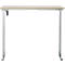 Schreibtisch, elektrisch höhenverstellbar, Rechteck, T-Fuss, B 1300 x T 650 x H 720-1200 mm, Eiche-Dekor/silber