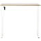 Schreibtisch, elektrisch höhenverstellbar, Rechteck, T-Fuss, B 1300 x T 650 x H 720-1200 mm, Eiche-Dekor/weiss