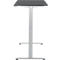 Schreibtisch, elektrisch höhenverstellbar, Rechteck, T-Fuss, B 1300 x T 650 x H 720-1200 mm, graphit/silber