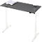 Schreibtisch, elektrisch höhenverstellbar, Rechteck, T-Fuss, B 1300 x T 650 x H 720-1200 mm, graphit/weiss