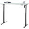 Schreibtisch, elektrisch höhenverstellbar, Rechteck, T-Fuss, B 1300 x T 650 x H 720-1200 mm, lichtgrau/schwarz