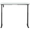 Schreibtisch, elektrisch höhenverstellbar, Rechteck, T-Fuss, B 1300 x T 650 x H 720-1200 mm, lichtgrau/schwarz