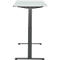 Schreibtisch, elektrisch höhenverstellbar, Rechteck, T-Fuss, B 1300 x T 650 x H 720-1200 mm, lichtgrau/schwarz