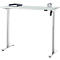 Schreibtisch, elektrisch höhenverstellbar, Rechteck, T-Fuss, B 1300 x T 650 x H 720-1200 mm, lichtgrau/silber