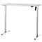 Schreibtisch, elektrisch höhenverstellbar, Rechteck, T-Fuss, B 1300 x T 650 x H 720-1200 mm, lichtgrau/silber