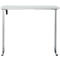 Schreibtisch, elektrisch höhenverstellbar, Rechteck, T-Fuss, B 1300 x T 650 x H 720-1200 mm, lichtgrau/silber