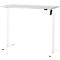 Schreibtisch, elektrisch höhenverstellbar, Rechteck, T-Fuss, B 1300 x T 650 x H 720-1200 mm, lichtgrau/weiss