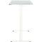 Schreibtisch, elektrisch höhenverstellbar, Rechteck, T-Fuss, B 1300 x T 650 x H 720-1200 mm, lichtgrau/weiss