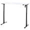 Schreibtisch, elektrisch höhenverstellbar, Rechteck, T-Fuss, B 1300 x T 650 x H 720-1200 mm, weiss/schwarz