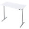 Schreibtisch, elektrisch höhenverstellbar, Rechteck, T-Fuss, B 1300 x T 650 x H 720-1200 mm, weiss/silber