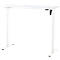 Schreibtisch, elektrisch höhenverstellbar, Rechteck, T-Fuss, B 1300 x T 650 x H 720-1200 mm, weiss/weiss