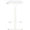 Schreibtisch, elektrisch höhenverstellbar, Rechteck, T-Fuss, B 1300 x T 650 x H 720-1200 mm, weiss/weiss