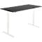 Schreibtisch, elektrisch höhenverstellbar, Rechteck, T-Fuß, B 1600 x T 800 x H 705-1205 mm, graphit/cremeweiß
