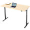 Schreibtisch, elektrisch höhenverstellbar, Rechteck, T-Fuss, B 1600 x T 800 x H 720-1200 mm, Ahorn-Dekor/schwarz