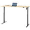 Schreibtisch, elektrisch höhenverstellbar, Rechteck, T-Fuss, B 1600 x T 800 x H 720-1200 mm, Ahorn-Dekor/schwarz