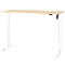 Schreibtisch, elektrisch höhenverstellbar, Rechteck, T-Fuss, B 1600 x T 800 x H 720-1200 mm, Ahorn-Dekor/weiss