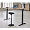Schreibtisch, elektrisch höhenverstellbar, Rechteck, T-Fuss, B 1600 x T 800 x H 720-1200 mm, Eiche-Dekor/schwarz