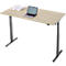 Schreibtisch, elektrisch höhenverstellbar, Rechteck, T-Fuss, B 1600 x T 800 x H 720-1200 mm, Eiche-Dekor/schwarz