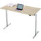 Schreibtisch, elektrisch höhenverstellbar, Rechteck, T-Fuss, B 1600 x T 800 x H 720-1200 mm, Eiche-Dekor/silber