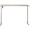 Schreibtisch, elektrisch höhenverstellbar, Rechteck, T-Fuss, B 1600 x T 800 x H 720-1200 mm, Eiche-Dekor/silber