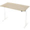 Schreibtisch, elektrisch höhenverstellbar, Rechteck, T-Fuss, B 1600 x T 800 x H 720-1200 mm, Eiche-Dekor/weiss