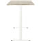 Schreibtisch, elektrisch höhenverstellbar, Rechteck, T-Fuss, B 1600 x T 800 x H 720-1200 mm, Eiche-Dekor/weiss