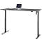 Schreibtisch, elektrisch höhenverstellbar, Rechteck, T-Fuss, B 1600 x T 800 x H 720-1200 mm, graphit/schwarz