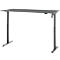 Schreibtisch, elektrisch höhenverstellbar, Rechteck, T-Fuss, B 1600 x T 800 x H 720-1200 mm, graphit/schwarz